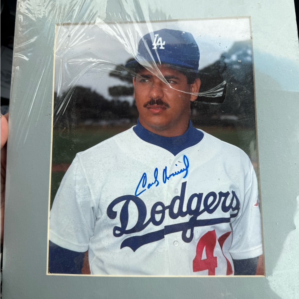 Dodgers Baseball Photo with Autograph